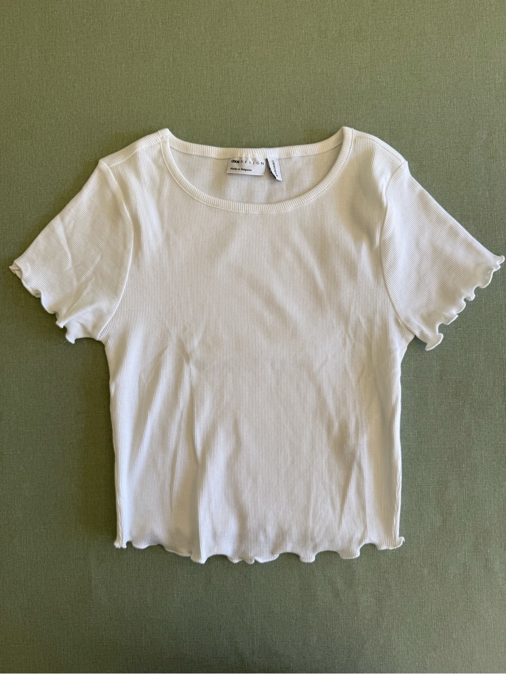 NWOT ASOS Ribbed Cropped T Shirt